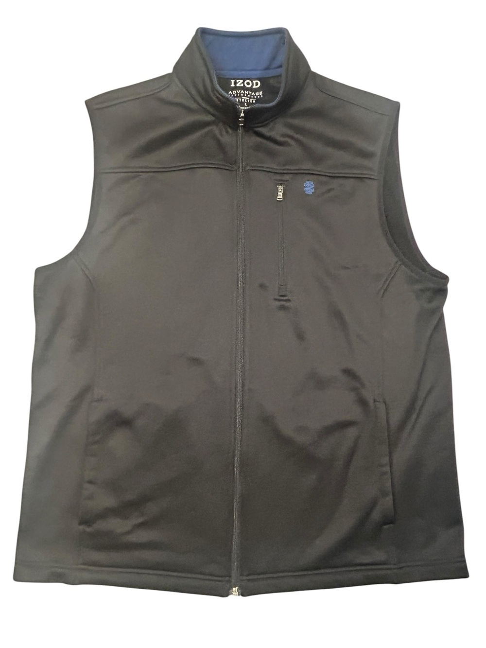 IZOD Advantage Performance Natural Stretch Men's Black Softshell‎ Vest L Golf
